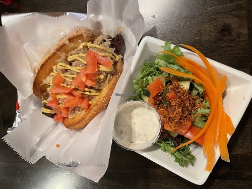 Dog & Salad (vegan ranch)  at Pierogi Mountain in Columbus