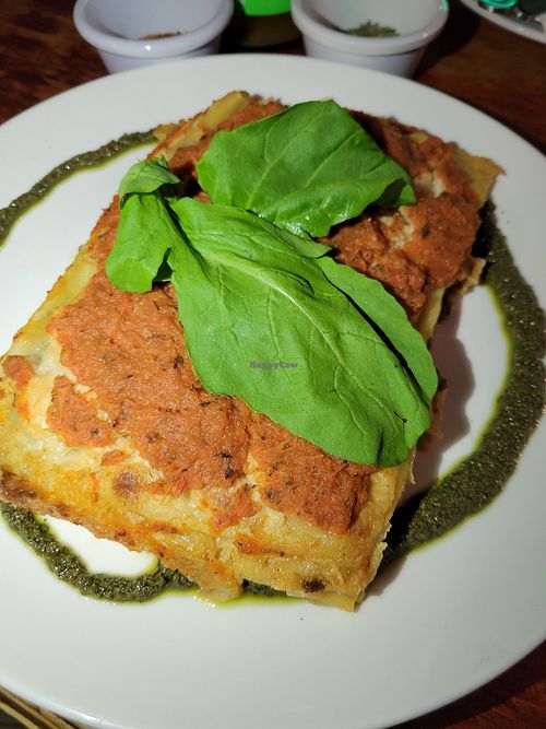 Lasagne at Pepperland Bar in Santiago