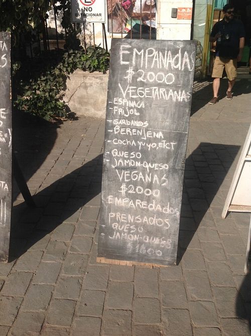 Empanadas at Chez Castel in Santiago