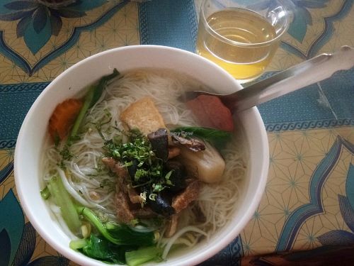 Noodke soup at Kang Le Restaurant in Siem Reap