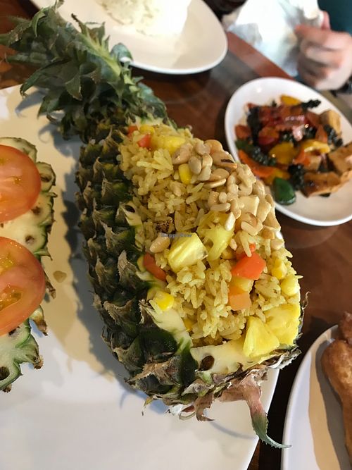 Fried rice in pineapple  at Yo Vegan in Phuket