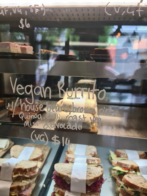 Vegan burito at Earthy Eats in Launceston