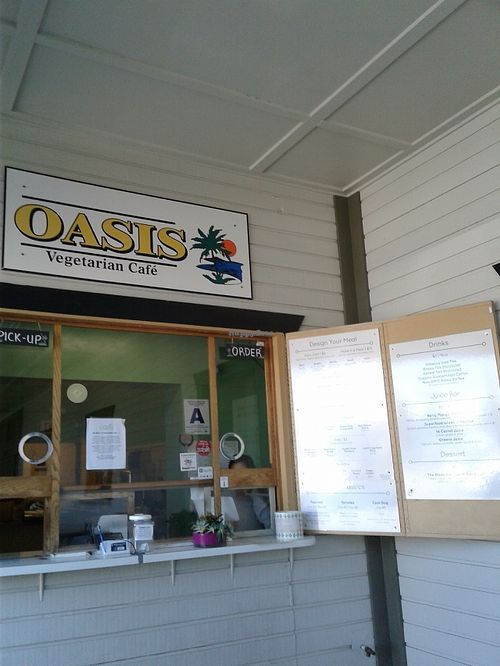 Tasty vegan food at Oasis Vegetarian Cafe in Riverside