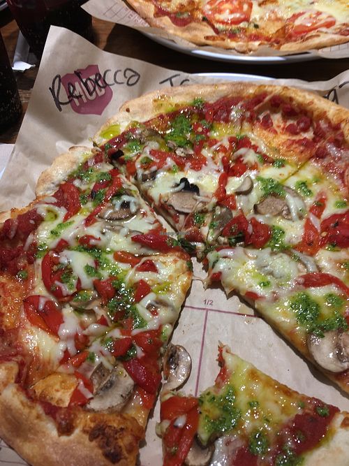 Vegetarian pizza  at Mod Pizza in Nottingham