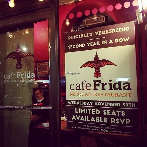 Cafe Frida owners want to go vegan and need vegans to come out and support their new menu  at Cafe Frida in New York City