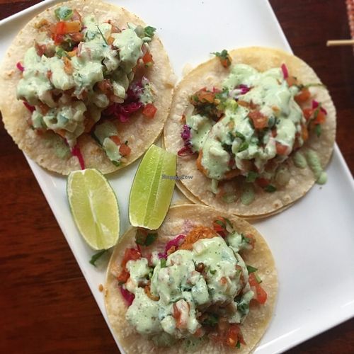Gardein Fish tacos at Cafe Frida in New York City