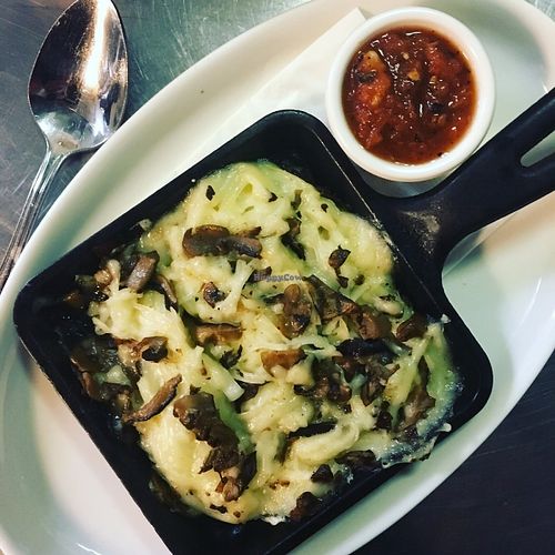 Follow your heard mushroom queso fondido at Cafe Frida in New York City