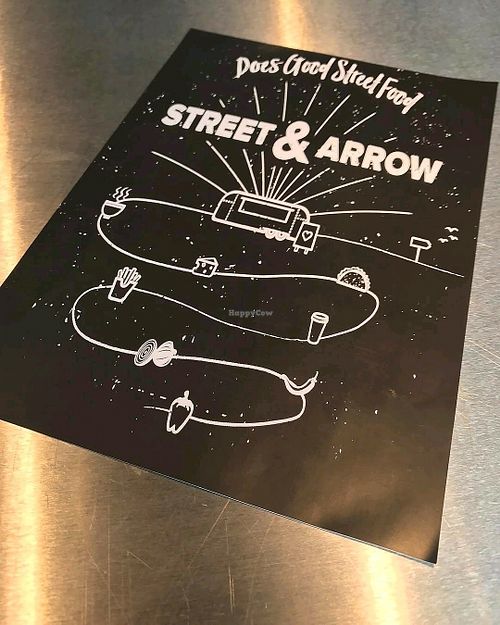 sign at Street & Arrow Food Truck in Glasgow