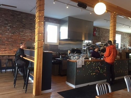 Take out or eat in. Lots of light and music always playing. at 86 This in Ellsworth