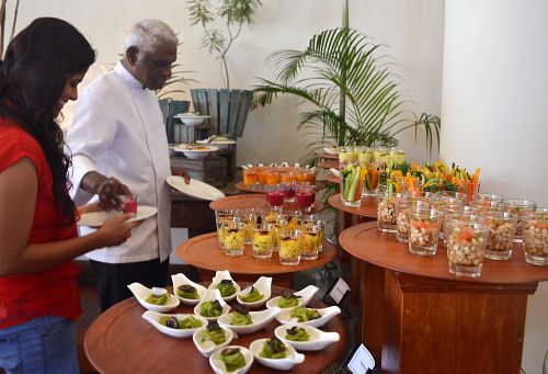 Celebrity chef spotted! at The Poya Day Vegan Buffet in Mount Lavinia