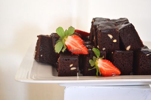 Brownies at The Poya Day Vegan Buffet in Mount Lavinia