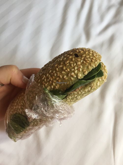 vegan : seitan, spinach, gerkins, mayo  at Presnica in Ljubljana