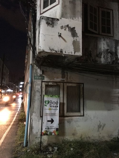 Turn down this alley at Bee Vegan in Chiang Mai