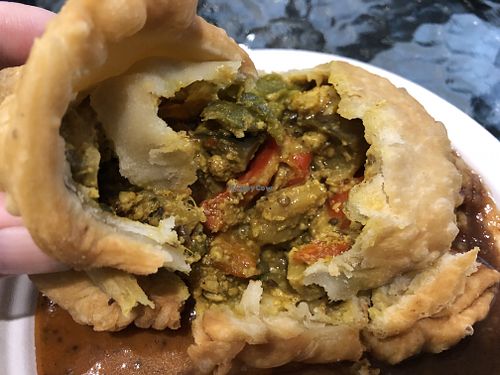 Aubergine pepper and cashew at Hariprasad Samosa & Curry in Krakow