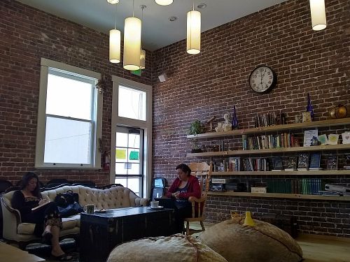 Work space at Kaleidoscope Coffee  in Point Richmond