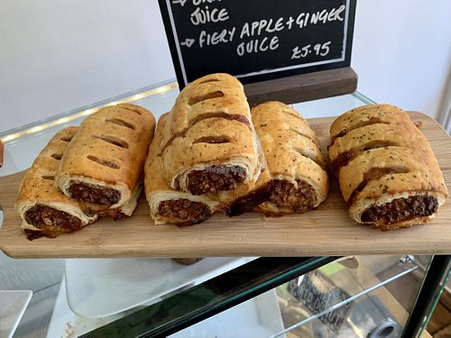 Vegan sausage rolls at Retreat Kitchen in Richmond Upon Thames