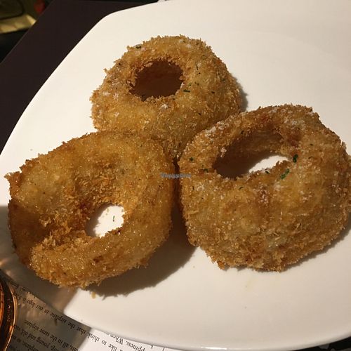 onion rings. they were breaded not battered. at Doug's Burger in Fukuoka