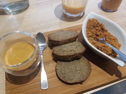 Coffee and black sesame biscuits  at Hope in Paris