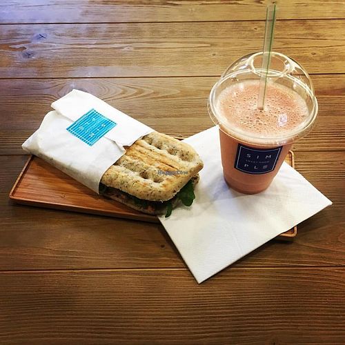 Sandwich and juice
(Photo: Simple's Facebook-page)  at Simple - Smart Food Bar in Mallorca