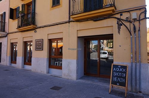 Outside/exterior. Across Sa Llimona and the church-square. at Simple - Smart Food Bar in Mallorca