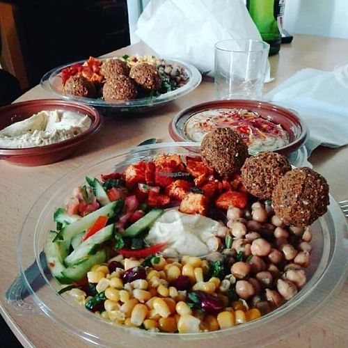 falafel and salad box. at Go Falafel - Deansgate in Manchester