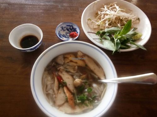 Pho with vegan pork. at Thien Minh in Hue