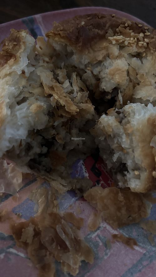 The creamy mushroom pie. Nice crusty pastry and delicious fillingg  at Yay Foods in Melbourne