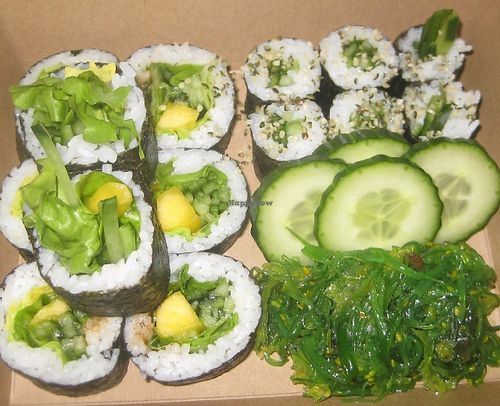 Vegan sushi at Sushi V Dushi in Prague