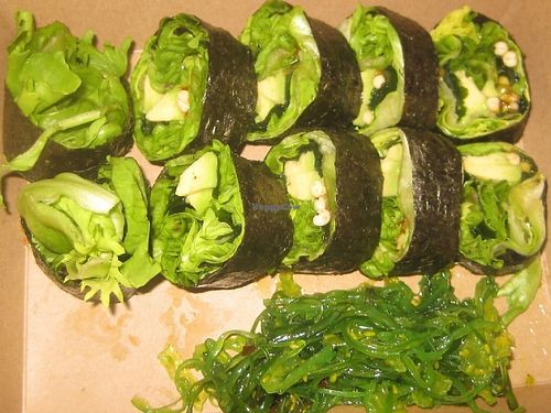 Vegan sushi (without rice) at Sushi V Dushi in Prague