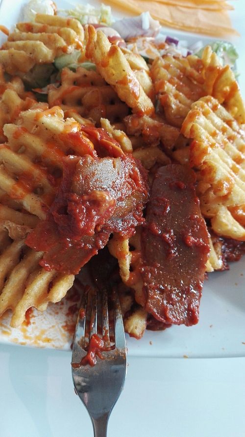 seitan kebab with hashtag fries at Tikitak in Turku