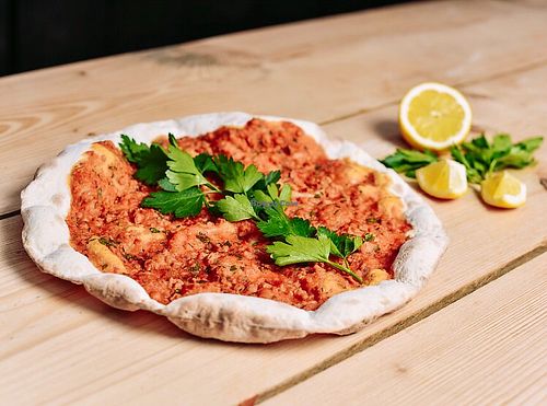 Lamacun (Turkish Pizza) at What The Pitta in Croydon