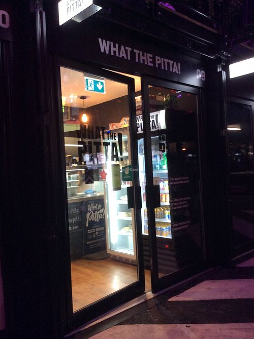 WTP entrance  at What The Pitta in Croydon