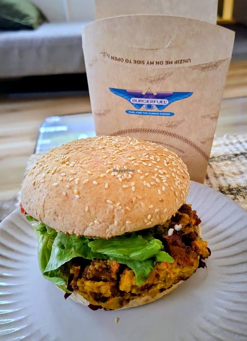 V8 vegan burger at BurgerFuel - Courtenay Place in Wellington