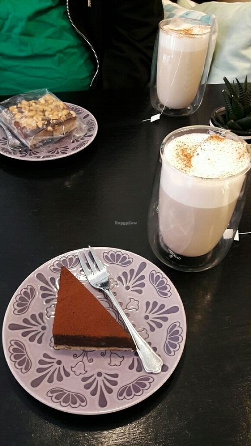 Vegan cakes and chai tea at Whoopie in Copenhagen