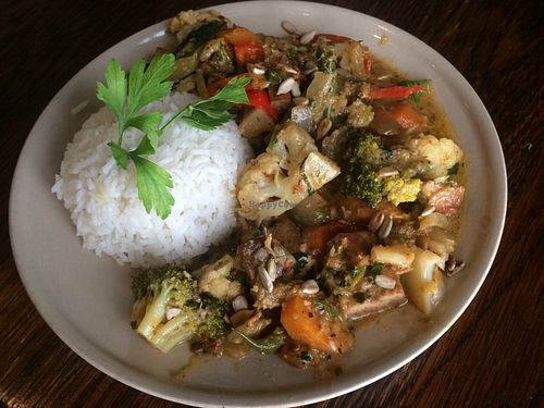 Summer thai curry vegan  at Chilimosa in Tarifa