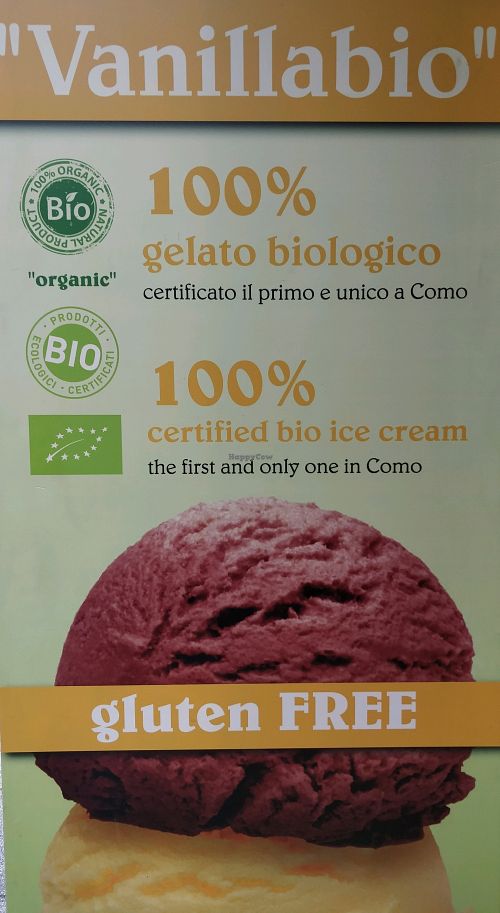 it's organic, gluten free ice cream at VanillaBio in Como