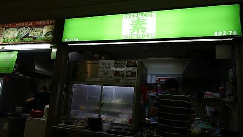 stall front at Green.com Vegetarian Cuisine in West Singapore