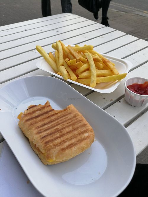 Panini and fries! at Vegan HQ in West London