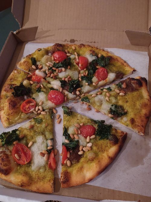 Ultraviolet pizza at Virtuous Pie in Portland