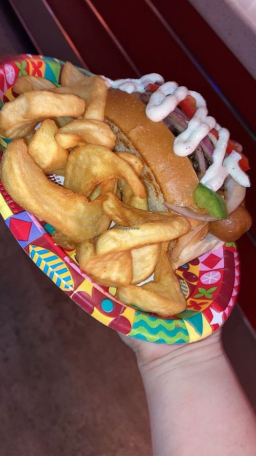 vegan philly dog at Disneyland - Award Weiners in Anaheim