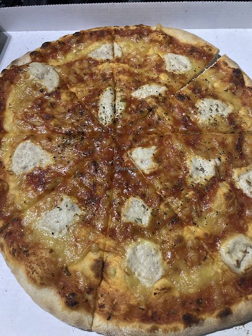 basic vegan pizza at Organic Pizza in Salzburg