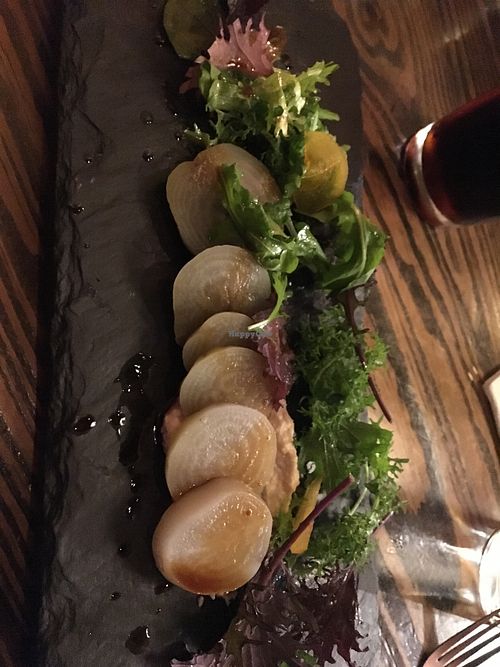 Arugula and beet salad  at Kimbap Cafe in Raleigh