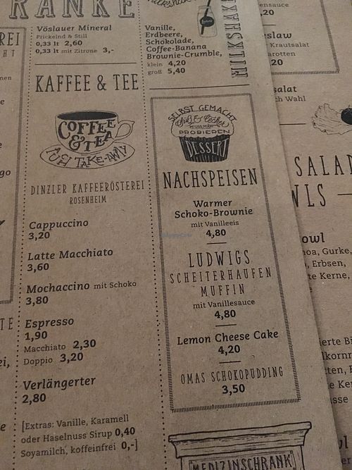 vegetarian desserts  at Ludwig Burger in Salzburg