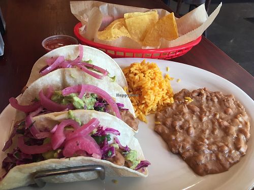 Vegan tacos for 10 dollars (incl. tax). Was really yummy. at Taco Rico in Miami Beach