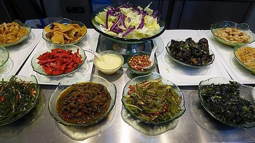 salads at Puti Vegetarian in Xiamen