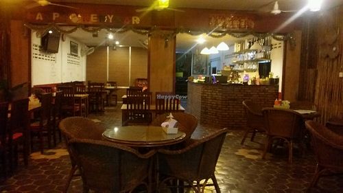 inside seating at Dee Cafe in Siem Reap