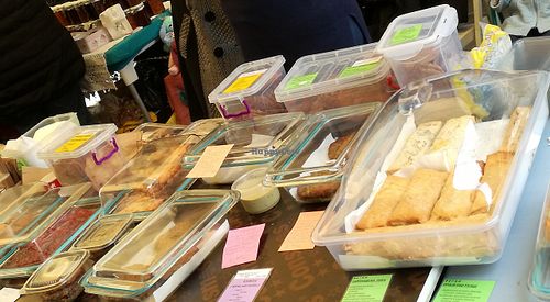 Vegetarian and vegan sweets and salt food. Some raw options too at Farmers' Market Rimskata Stena in Sofia