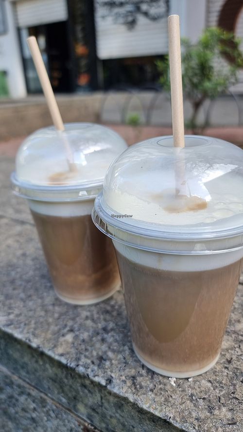 Latte Macchiato with soy milk at Love Horno Artesano in Sevilla