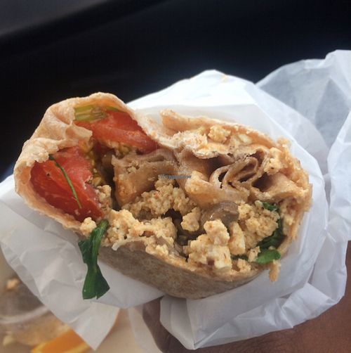 Vegan breakfast wrap at LYFE Kitchen in Valencia