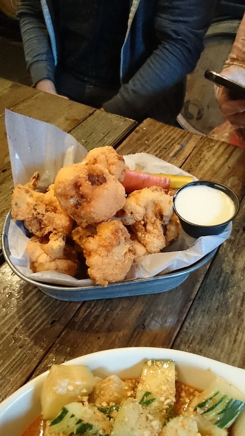 The buffalo cauliflower wings  at Second District Brewing in Philadelphia
